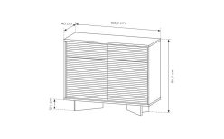 Komoda do małego pokoju z ledami 104 cm SENSO 4