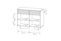 Komoda do małego pokoju z ledami 104 cm SENSO 5