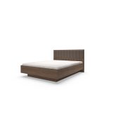 Łóżko ciemne drewno z unoszonym stelażem 160x200 HEBAN 3