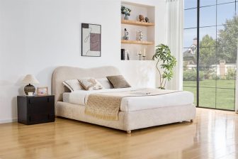 Łóżko fala dwuosobowe NAVIGO 160x200 423 Tapicerowane łóżko fala