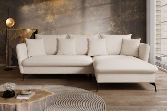 Wygodny narożnik na cienkich nogach