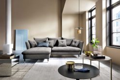 Narożnik w stylu glamour z wąsmimi bokami