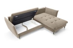 Narożnik z funkcją spania do salonu glamour GLISS 5