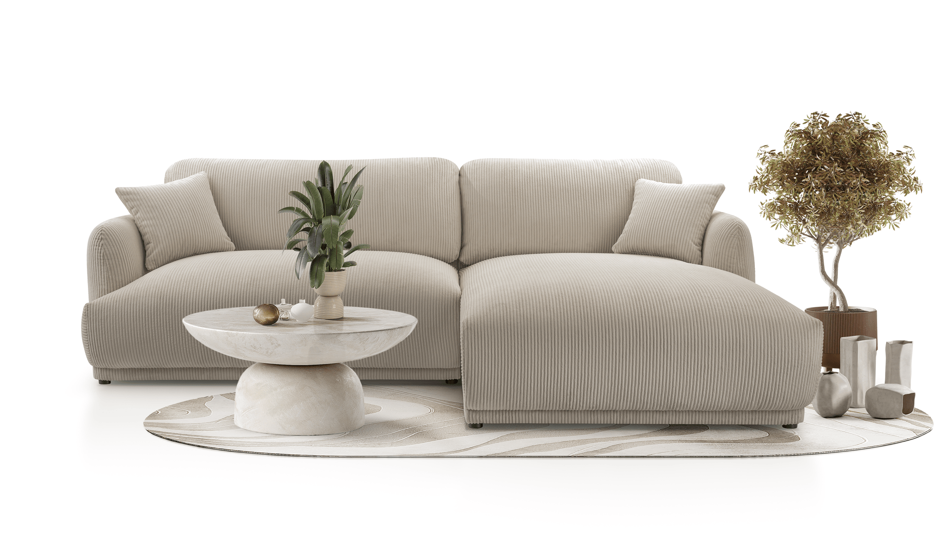 Modna obła sztruksowa rogówka