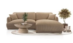 Przytulna rogówka sztruksowa do salonu