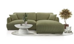 Wygodna sztruksowa rogówka do salonu