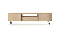 Owalna szafka RTV z przesuwnymi drzwiami 196 cm FLOW 2