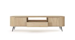 Owalna szafka RTV z przesuwnymi drzwiami 196 cm FLOW 3