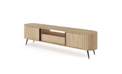 Owalna szafka RTV z przesuwnymi drzwiami 196 cm FLOW 5