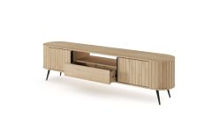 Owalna szafka RTV z przesuwnymi drzwiami 196 cm FLOW 6