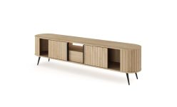 Owalna szafka RTV z przesuwnymi drzwiami 196 cm FLOW 7