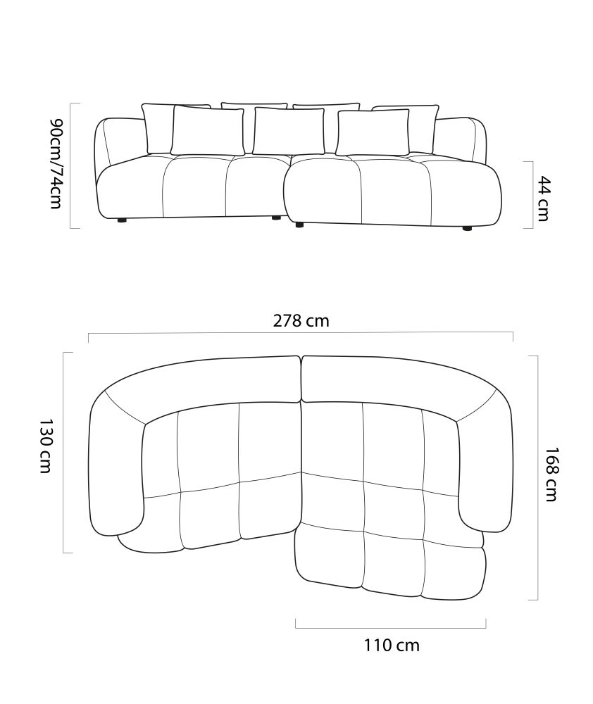 Przytulny i nowoczesny narożnik do salonu VELESSA 5