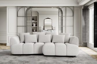 Piękny narożnik nierozkładany do przytulnego salonu