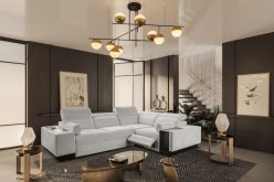 Rozkładana rogówka z podnóżkiem barkiem i ładowarką ASTON 2 MIX 19