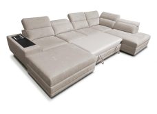 Rozkładana sofa U z barkiem i idnukcyjnym ładowaniem ASTON 6 25