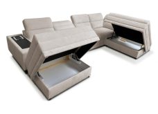 Rozkładana sofa U z barkiem i idnukcyjnym ładowaniem ASTON 6 24