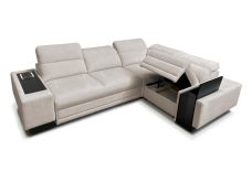 Rozkładany narożnik z ładowarką indukcyjną i barkiem ASTON 2 24