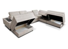 Rozkładany wypoczynek w kształcie litery C z barkiem i ładowaniem indukcyjnym ASTON 10 24