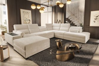 Rozkładany wypoczynek w kształcie litery C z barkiem i ładowaniem indukcyjnym ASTON 10 12