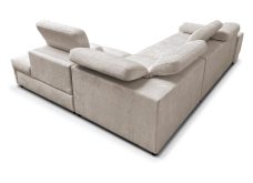 Sofa rogowa z funkcją spania z indukcją i barkiem ASTON 7 25