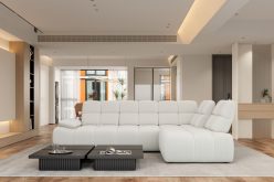 Subtelna kanapa narożna do pięknego salonu