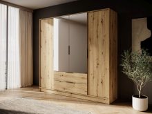 Duża i pojemna szafa dąb artisan z lustrami