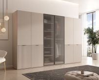 Szafa kaszmirowa do salonu z drzwiami ze szkła MULTIBOX 2