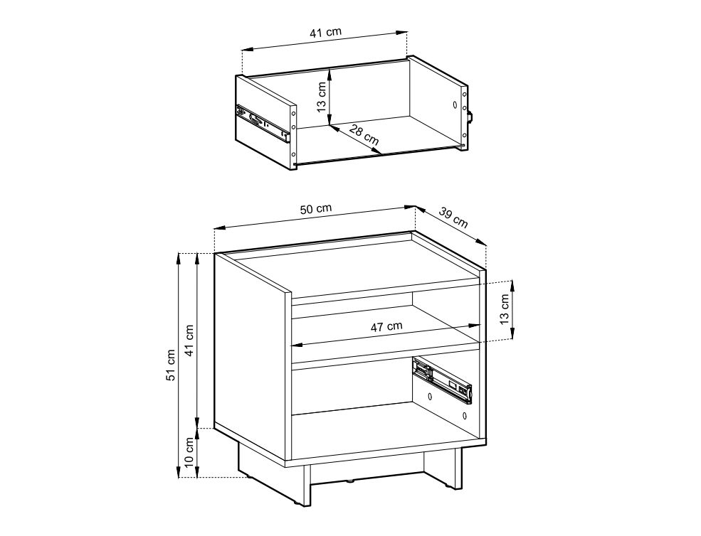 Szafka nocna dąb karmelowy CARAMELLO 5