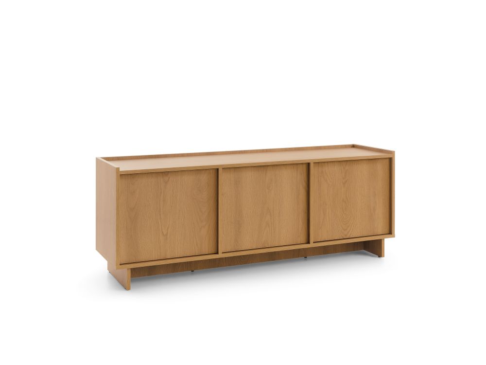 Szafka RTV bez półek dąb karmelowy 147 cm CARAMELLO 5