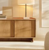 Szafka RTV bez półek dąb karmelowy 147 cm CARAMELLO 3