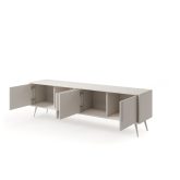 Szafka RTV z drzwiczkami w kolorze kaszmiru 186 cm SATIN 3