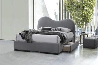 Sypialniane łóżko z dwoma szufladami