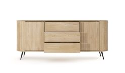 Wielka owalna komoda z przesuwnymi drzwiami 196 cm FLOW 10 Wielka owalna komoda z przesuwnymi drzwiami 196 cm FLOW 6