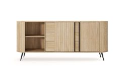 Wielka owalna komoda z przesuwnymi drzwiami 196 cm FLOW 11 Wielka owalna komoda z przesuwnymi drzwiami 196 cm FLOW 7