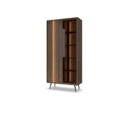 Witryna ciemne drerwno z LED HEBAN 11 Witryna ciemne drerwno z LED HEBAN 3