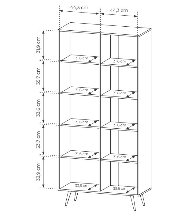 Witryna ciemne drerwno z LED HEBAN 18 Witryna ciemne drerwno z LED HEBAN 10