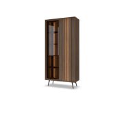 Witryna ciemne drerwno z LED HEBAN 12 Witryna ciemne drerwno z LED HEBAN 4