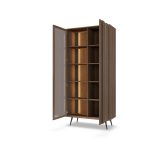 Witryna ciemne drerwno z LED HEBAN 13 Witryna ciemne drerwno z LED HEBAN 5