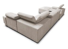 Wypoczynek w kształcie U z funkcją spania ze sterowanym podnóżkiem barkiem i ładowarką ASTON 14 MIX 20 Wypoczynek w kształcie U z funkcją spania ze sterowanym podnóżkiem barkiem i ładowarką ASTON 14 MIX 19