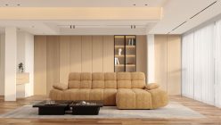 Luksusowa zgrabna kanapa narożna do pięknego salonu