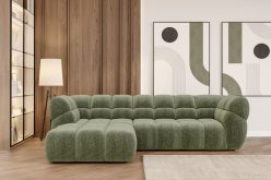 Wielka sofa narożna z elektrycznym wysuwem siedziska