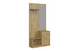 Mały nowoczesny przedpokój dąb artisan PERGO 2