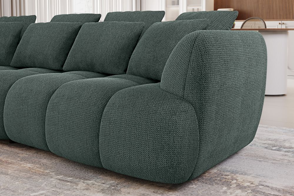 Przytulna bigsofa półokrągła do dużego salonu VELESSA 1