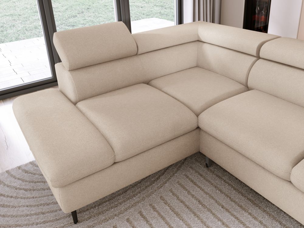 Smukła sofa U kształtna z zagłówkam i z funkcją spania VECTOR 3 2