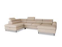 Smukła sofa U kształtna z zagłówkam i z funkcją spania VECTOR 3 4