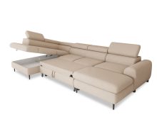 Smukła sofa U kształtna z zagłówkam i z funkcją spania VECTOR 3 5