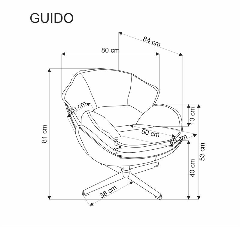 Cudowny beżowy fotel obrotowy GUIDO 12 Cudowny beżowy fotel obrotowy GUIDO 10