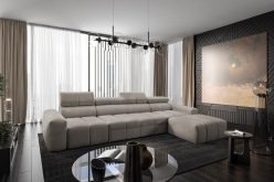 Duży narożnik rodzinny z funkcją spania MARBELLA 12 18 Modny narożnik rodzinny