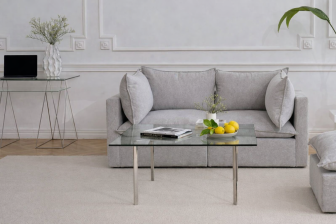 Sofa dwuosobowa modułowa z bardzo miękkim siedziskiem