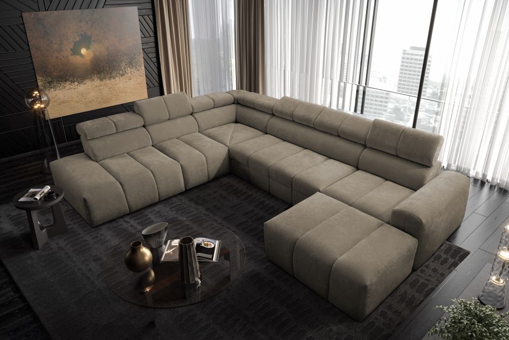 Sofa typu C z funkcją spania MARBELLA 10 19 Bardzo komfortowa sofa typu C z funkcją spania
